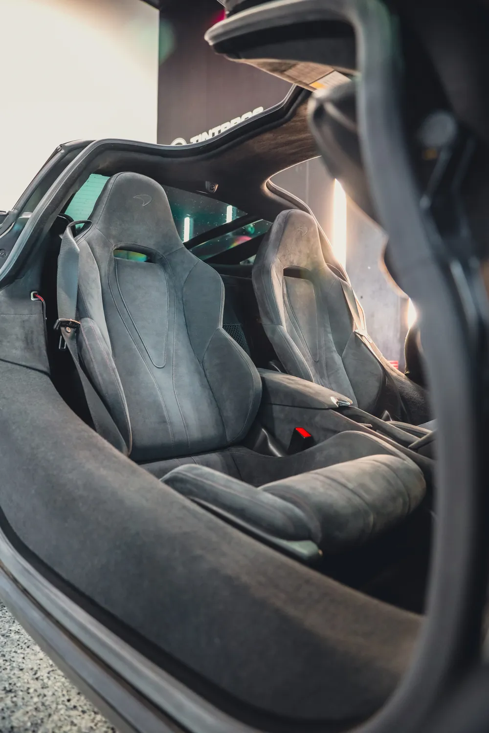 Freshly detailed McLaren interior with restored finish